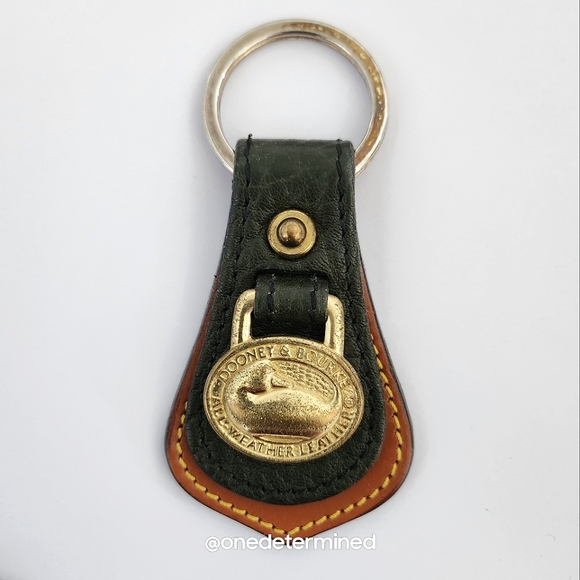Dooney & Bourke Accessories - Vintage Dooney Green Leather Key Fob
